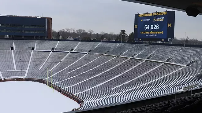 Image: The number of Americans dead from COVID-19 could fill five Michigan Stadiums