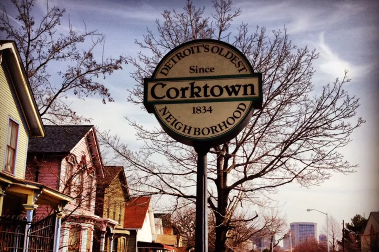 Oldest neighborhood: Corktown (c. 1840s) Irish immigrants fleeing the Great Irish Potato Famine of the 1840s settled in Corktown, named after County Cork, Ireland, which is now Detroit&#146;s oldest extant neighborhood. By coincidence, Henry Ford&#146;s ancestors were from Ireland, and now the Ford Motor Co. is redeveloping the massive Michigan Central Station near Corktown to serve as a new laboratory for electric and autonomous vehicles. Photo by Brian Mulloy, Wikimedia Creative Commons