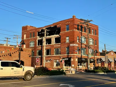 The Del Bene Building in the Eastern Market partially collapsed on Saturday.