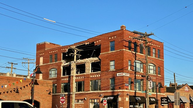 The Del Bene Building in the Eastern Market partially collapsed on Saturday.