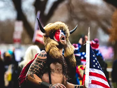 A member of the mob of Trump supporters that stormed the U.S. Capitol on Jan. 6.