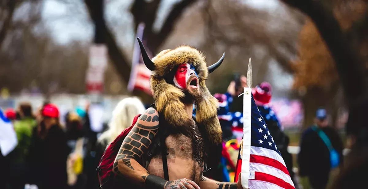 Image: A member of the mob of Trump supporters that stormed the U.S. Capitol on Jan. 6.