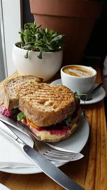  Astro Coffee Michigan avenue off the West Fisher service drive Now we&#146;re into vintage ubran whatever chic territory here. They can do coffee and sandwiches and baked goods well? Count me in. (Photo from Yelp user Sally A.)