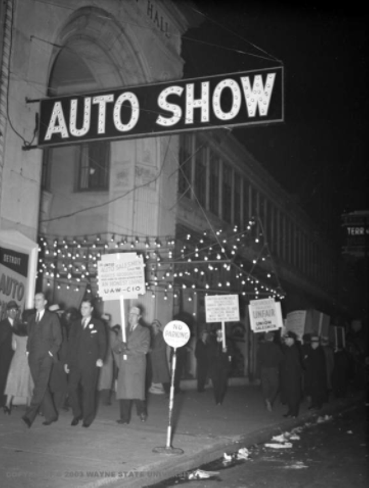 Picketing the Auto Show, 1930s. Photos courtesy of Virtual Motor City.