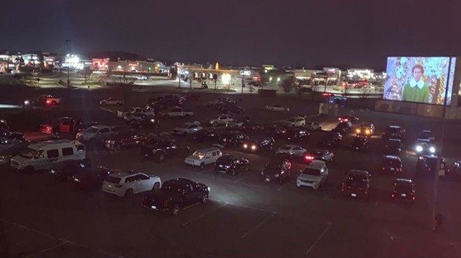 There's a new Christmas movie drive-in theater posted up at Lakeside Mall