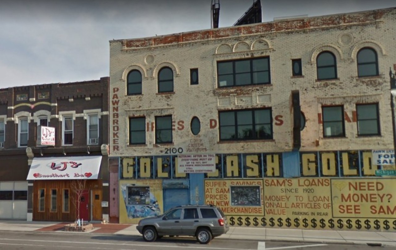 Then &#150; Aug. 2013
Gold Cash Gold pawn shop
2100 Michigan Ave., Detroit, MI
&copy;2018 Google