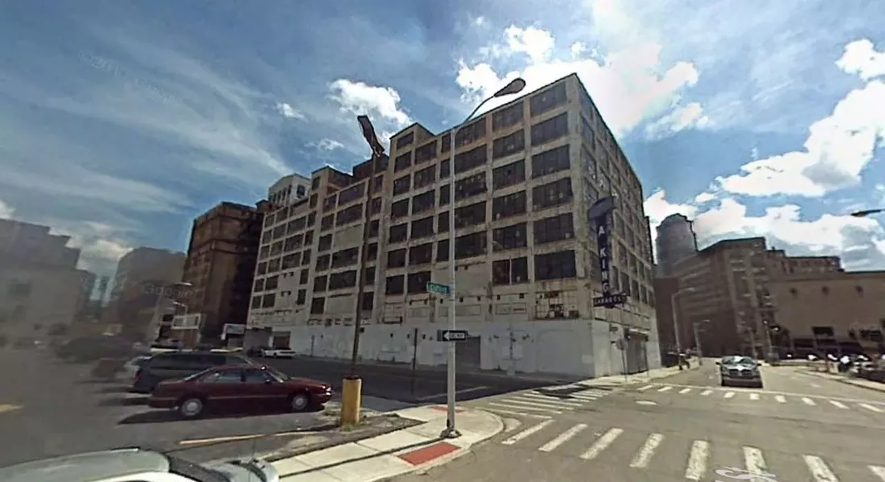 Then &#150; 2007 2100 Clifford St.; Detroit An eight-story multi-level parking lot, which was listed for sale in 2006. Photo &copy;Google 2019