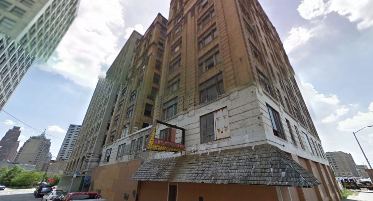 Then &#150; 2009
2029 Park Ave.; Detroit
Built in 1905 and designed by William S. Joy, the Hotel Charlevoix served at times as a hotel, an office building, and an apartment building. It offered a cheaper alternative to the top properties of Grand Circus Park.
Photo &copy;Google 2019