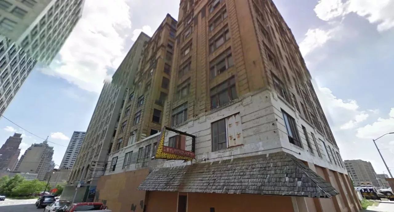 Then &#150; 2009 2029 Park Ave.; Detroit Built in 1905 and designed by William S. Joy, the Hotel Charlevoix served at times as a hotel, an office building, and an apartment building. It offered a cheaper alternative to the top properties of Grand Circus Park. Photo &copy;Google 2019