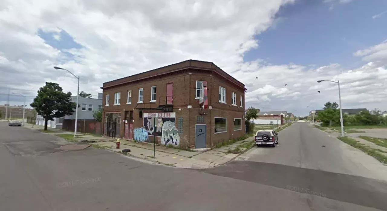 Then &#150; 2009 Intersection of Park Avenue and Henry Street; Detroit Formerly known as the &#147;2500 Club,&#148; the bar was the city&#146;s &#147;most dedicated punk rock venue,&#148; The Detroit News wrote in 2006. In 2009, the bar was sold and became &#147;Another Fucking Bar&#148; with a marquee that read: &#147;Just what Detroit needs,&#148; Motor City Muckraker reports. Photo &copy;Google 2019