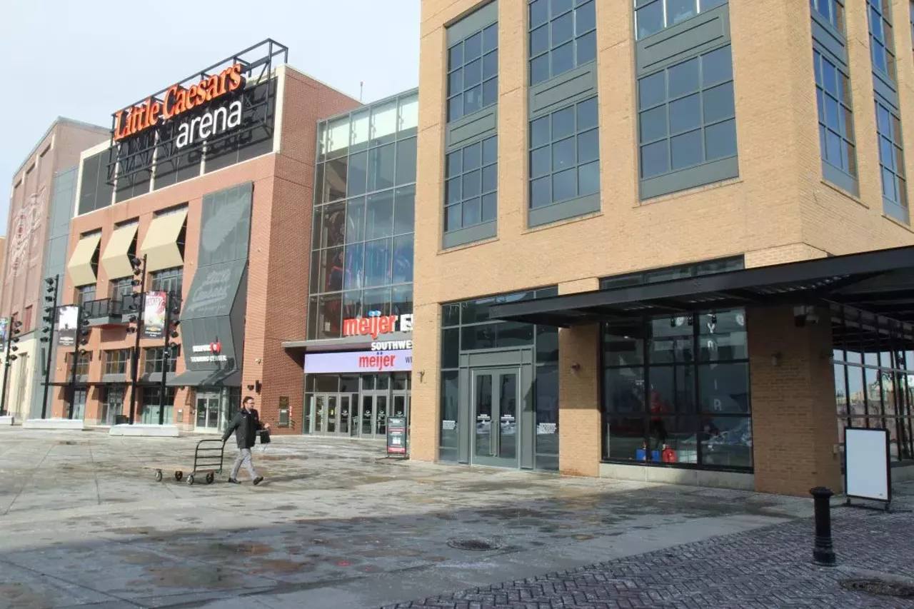 Now &#150; 2019 Intersection of Park Avenue and Henry Street; Detroit &#147;Another Fucking Bar&#148; was demolished in 2015 to make room for the new Ilitch-owned Little Caesars Arena. Photo by Will Feuer