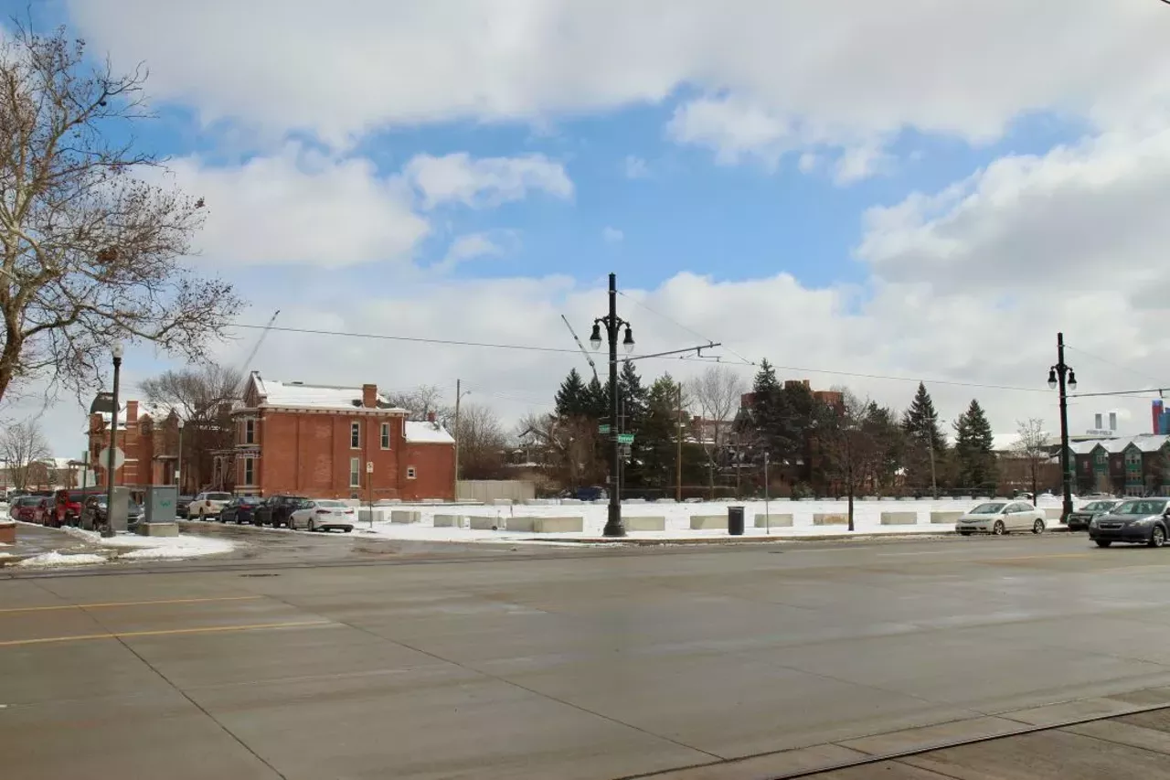 Now &#150; 2019 2870 Woodward Ave.; Detroit As Woodward Avenue expanded, the church&#146;s facade became mangled throughout the 20th century. On Aug. 3, 1982, the building was placed on the National Register of Historic Places. On the morning of May 10, 2014, a fire destroyed the church, stirring rumors of arson in the hot-investment District. Photo by Will Feuer