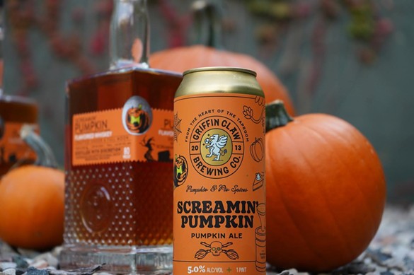 Griffin Claw Brewing Co.
575 S. Eton St., Birmingham; 248-712-4050; griffinclawbrewingcompany.com
Screamin’ Pumpkin: This beer is like a pumpkin pie in a can, brewed with nutmeg, allspice, clove, cinnamon, and fresh ginger. 