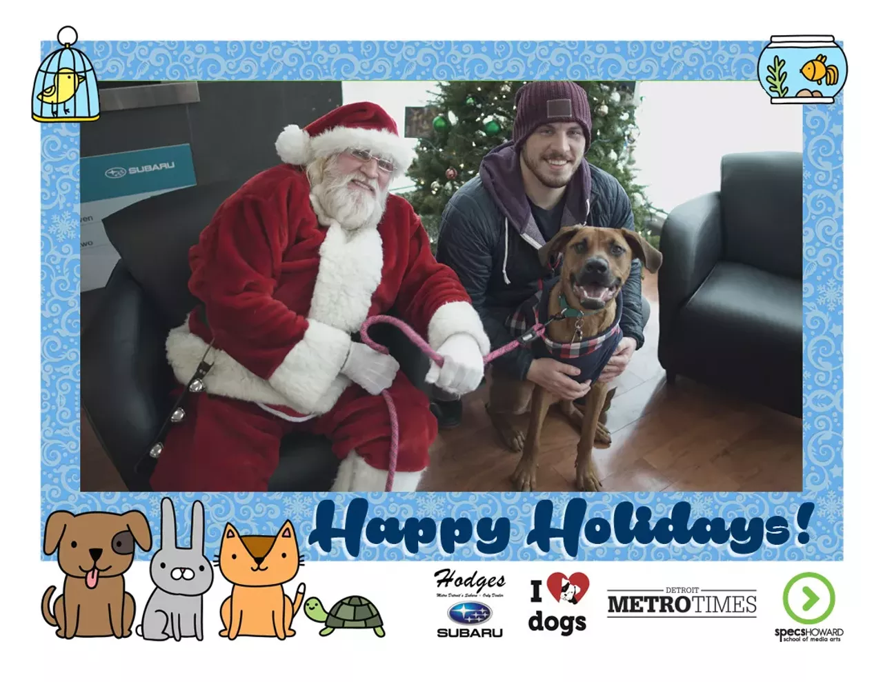 Image: These pets got their photos taken with Santa and the results are adorable