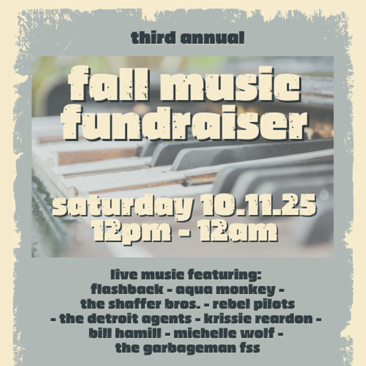 Third Annual Fall Music Fundraiser