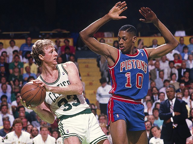 Thirty-five years ago, in a race-based tempest, the Pistons’ ‘Bad Boys’ trash-talked the Boston Celtics’ star