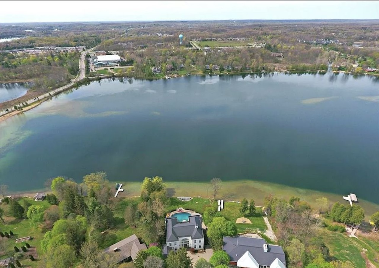 This $1.49 million lakeside Clarkston mansion is keeping it wet with an infinity pool and waterfall