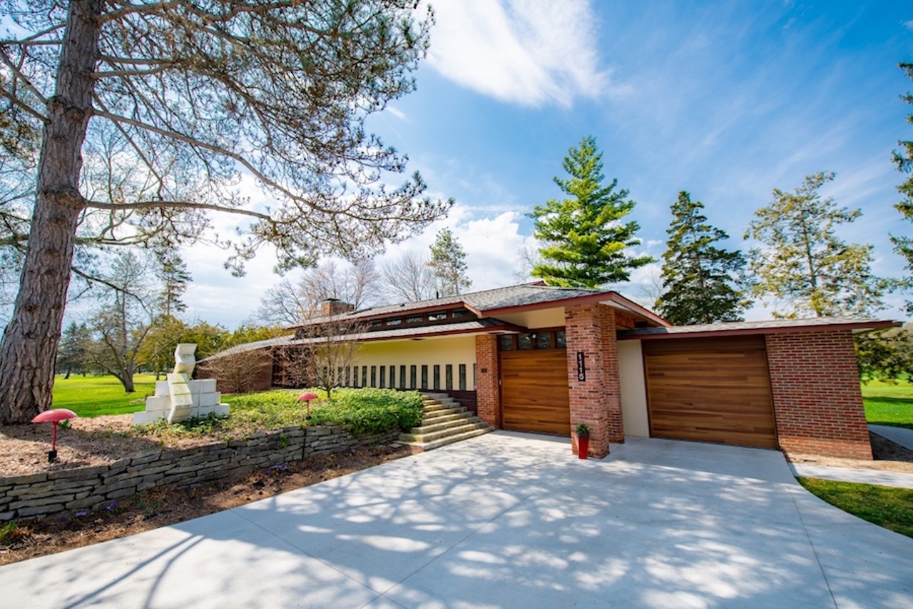 This $675k Alden B. Dow mid-century home in Midland has a koi pond