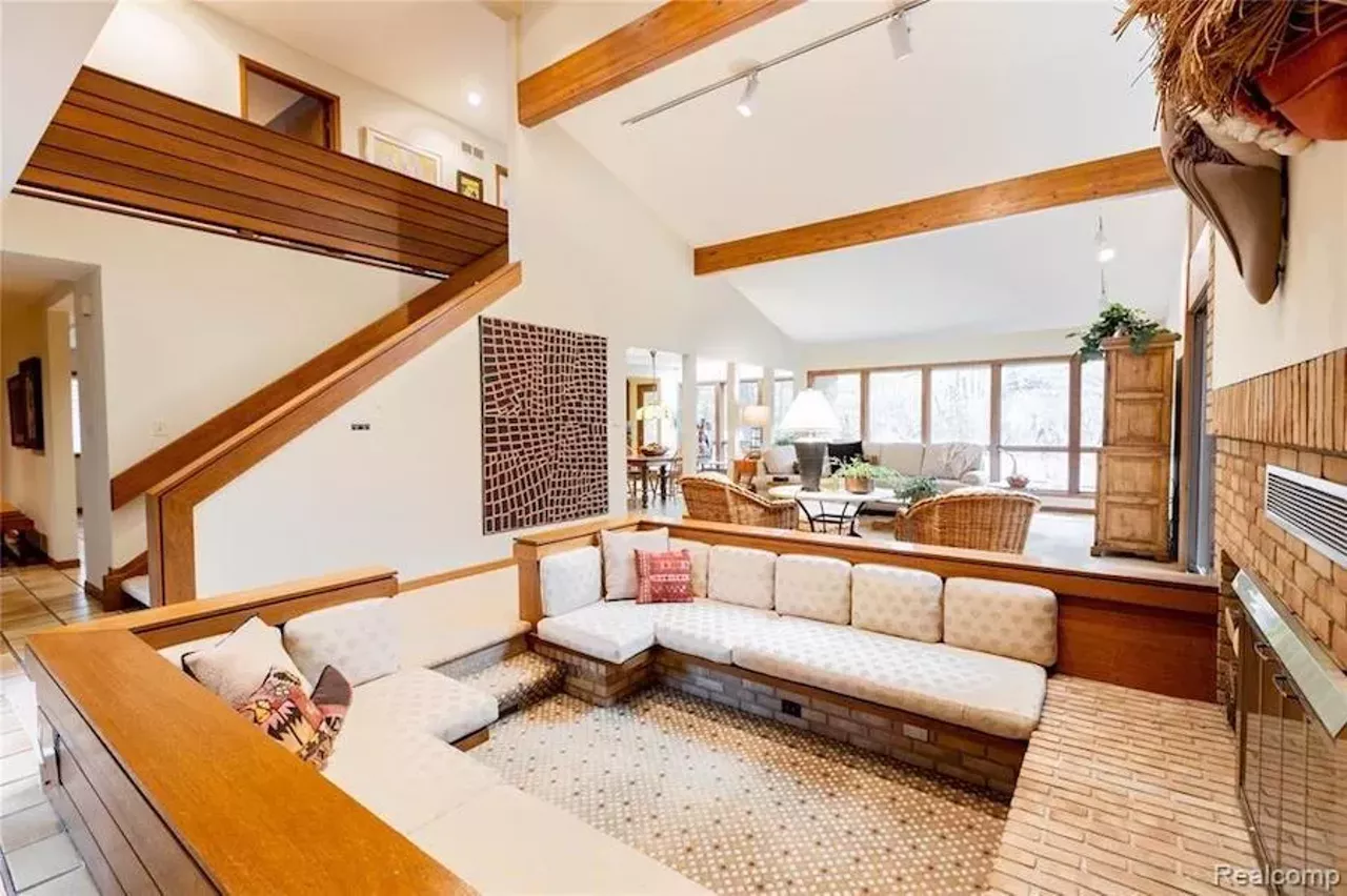 Image: This custom $649k home in Grosse Ile has a fabulous conversation pit
