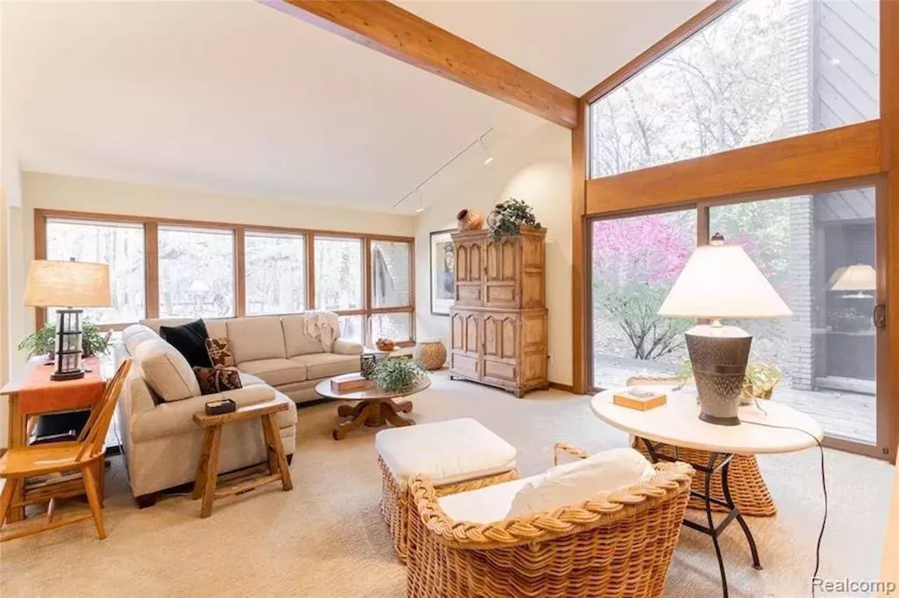 Image: This custom $649k home in Grosse Ile has a fabulous conversation pit