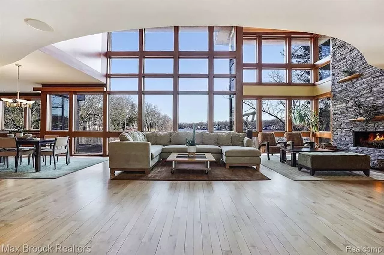 Image: This custom 'organic contemporary' home on Michigan's Blain Island has strong Y2K energy