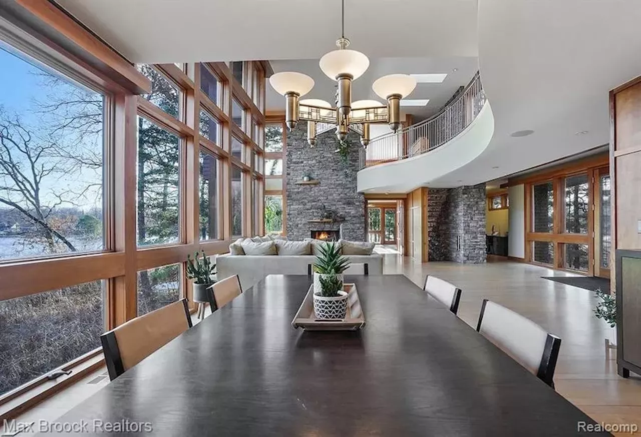 Image: This custom 'organic contemporary' home on Michigan's Blain Island has strong Y2K energy