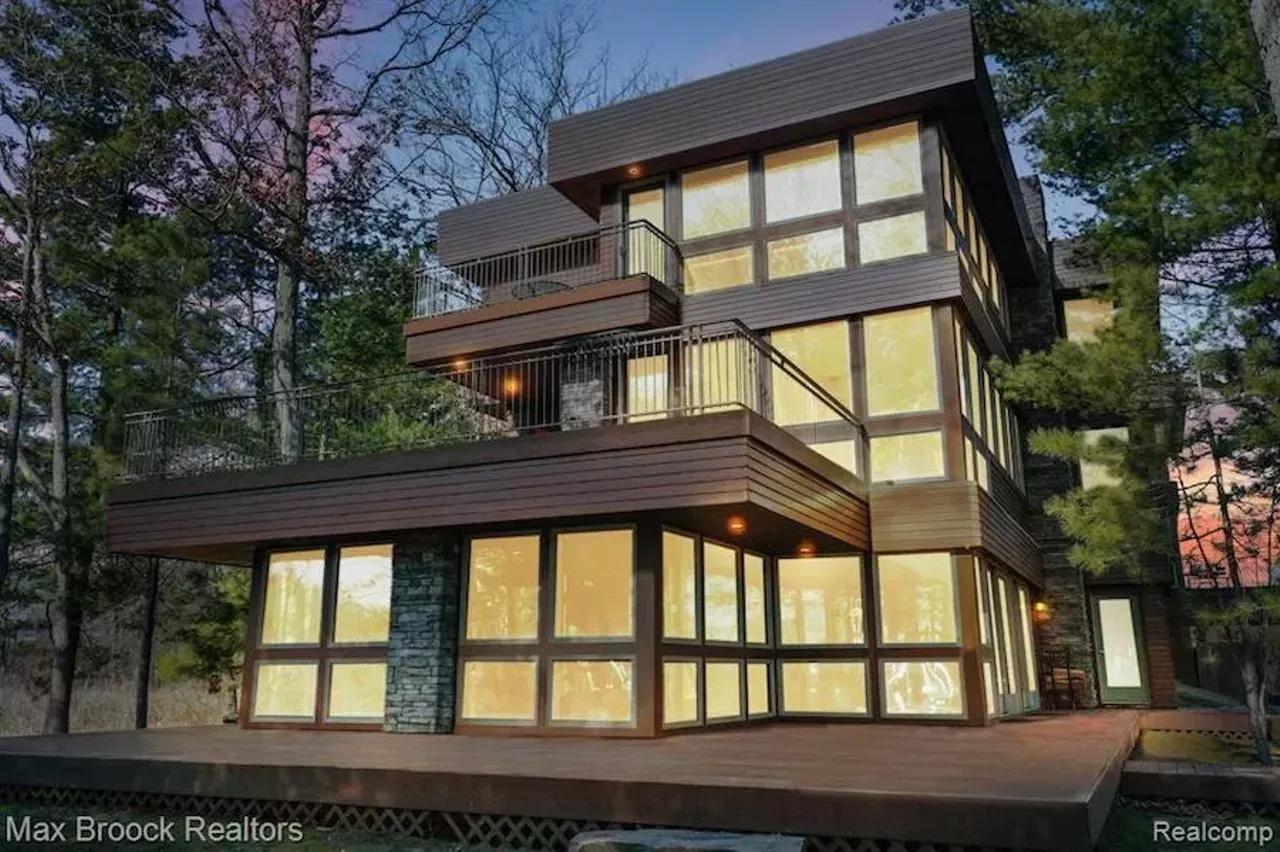 Image: This custom 'organic contemporary' home on Michigan's Blain Island has strong Y2K energy