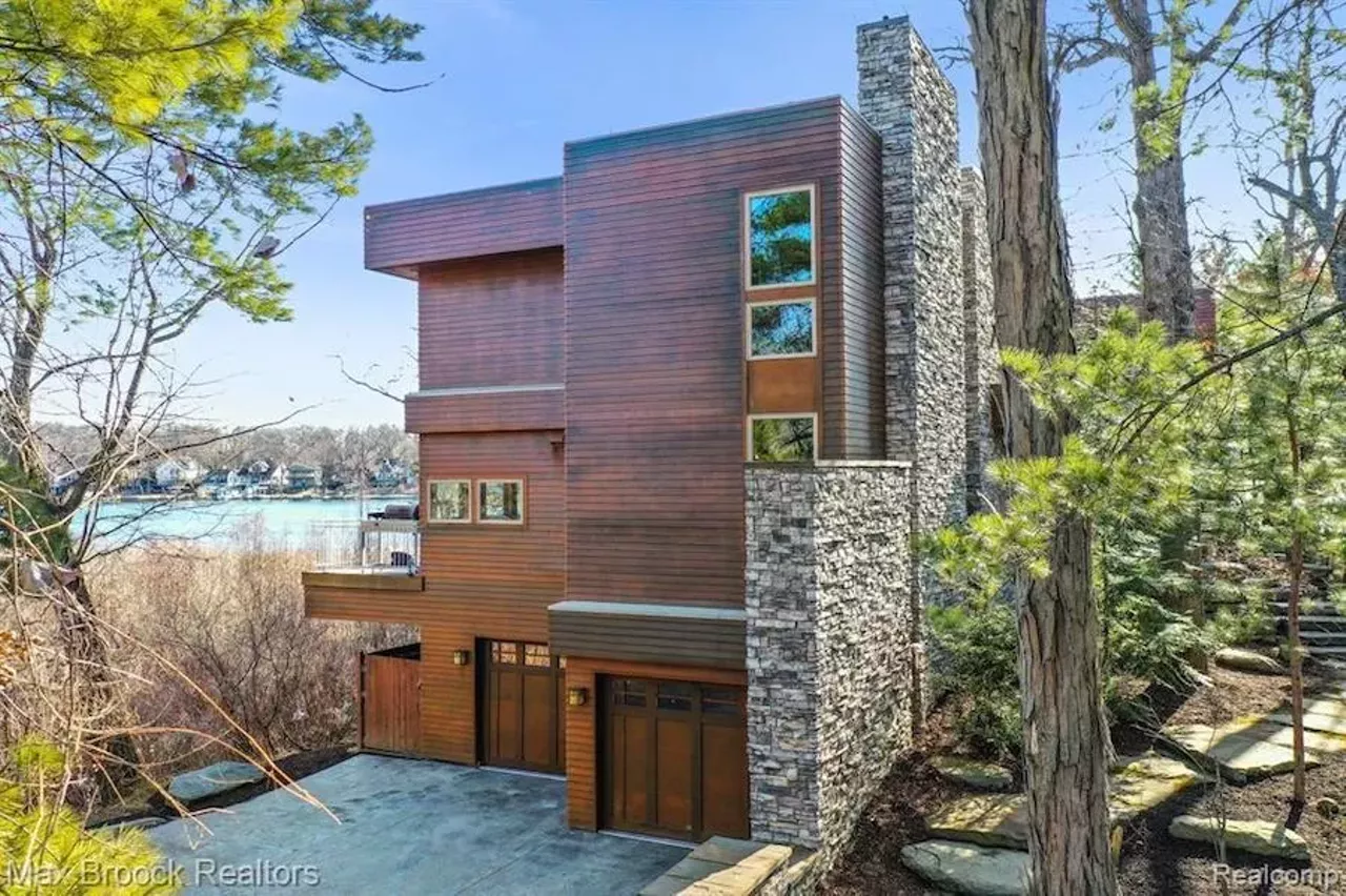 Image: This custom 'organic contemporary' home on Michigan's Blain Island has strong Y2K energy