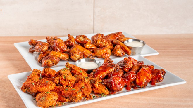 Olga's Snacker wings will come in three flavors: Signature Snacker Seasoning, Sweet Honey Sriracha, and Tangy BBQ.