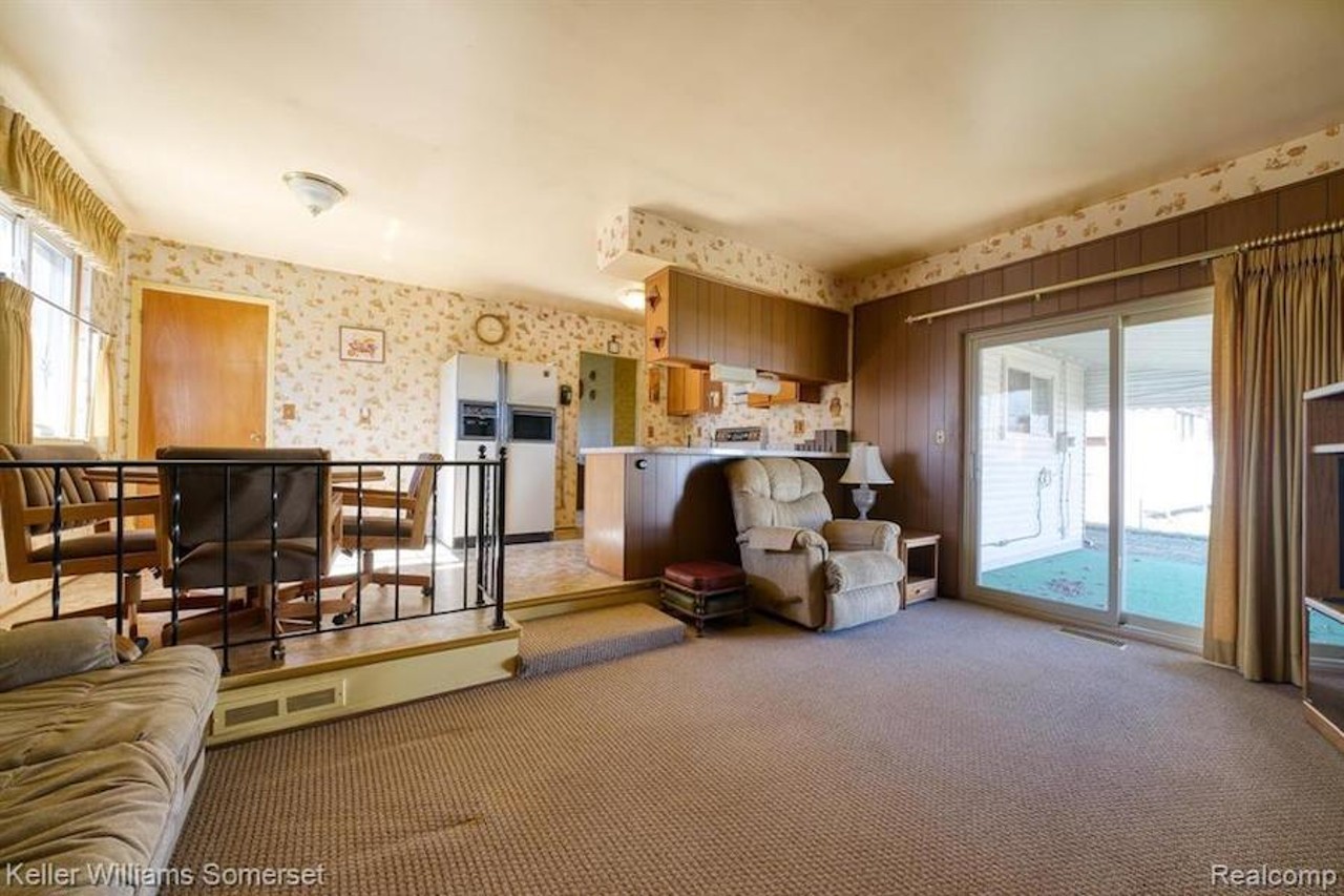 This tiny time capsule house in metro Detroit has a mid-century basement bar