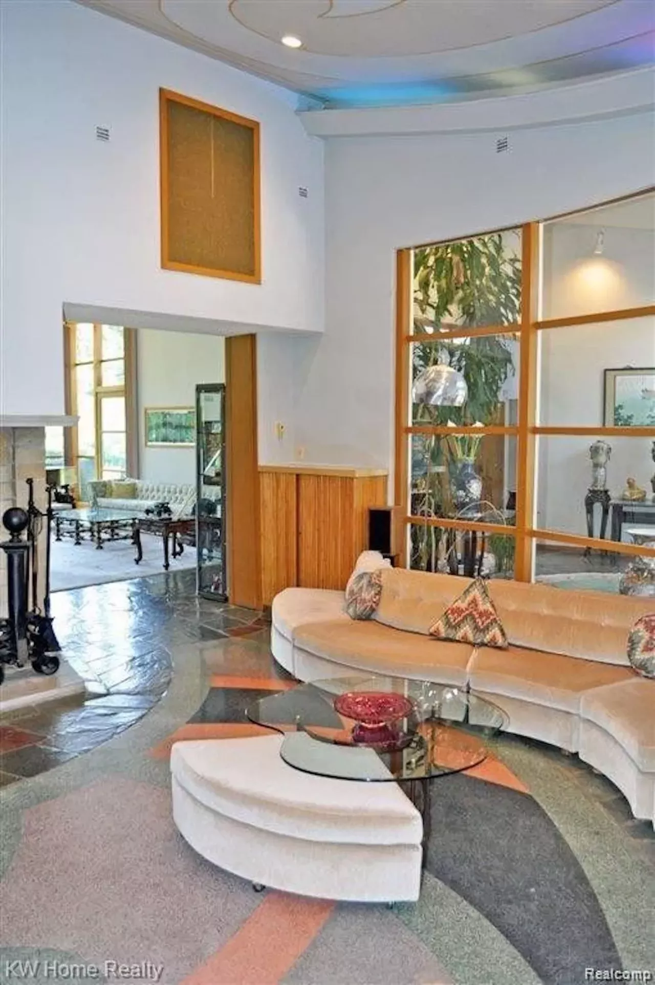 Image: This Wallace Frost-designed home in Bloomfield Hills has Playboy Mansion doors