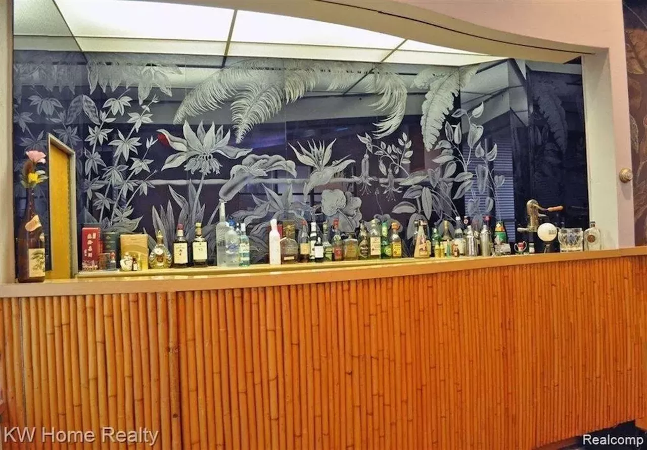 Image: This Wallace Frost-designed home in Bloomfield Hills has Playboy Mansion doors