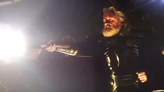 No, that's not a banana: Anthony Hopkins as Odin in Thor.