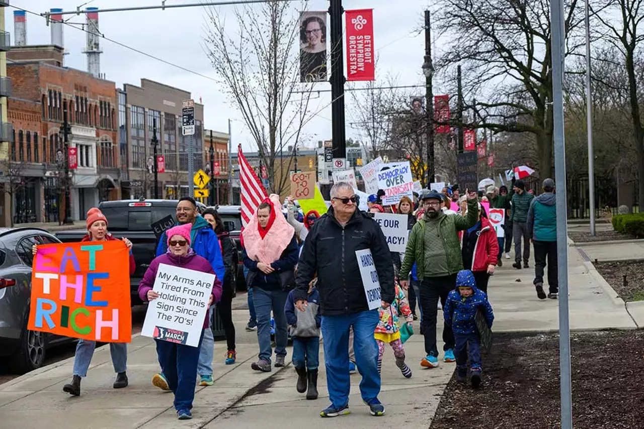 Image: Thousands protest Trump in Detroit as part of nationwide ‘Hands Off!’ rallies [PHOTOS]