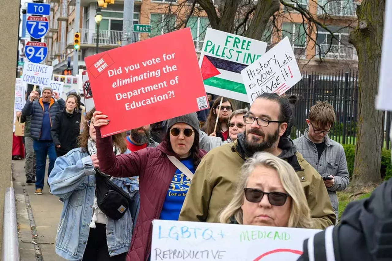 Image: Thousands protest Trump in Detroit as part of nationwide ‘Hands Off!’ rallies [PHOTOS]