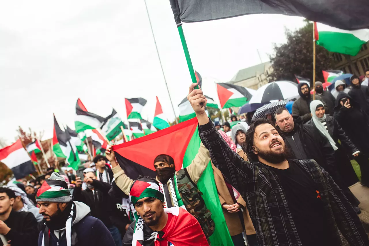 Image: Thousands show solidarity with Palestine at Dearborn rally