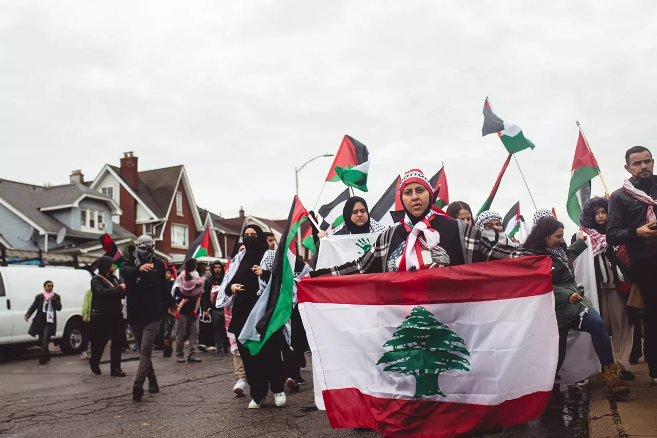 Image: Thousands show solidarity with Palestine at Dearborn rally