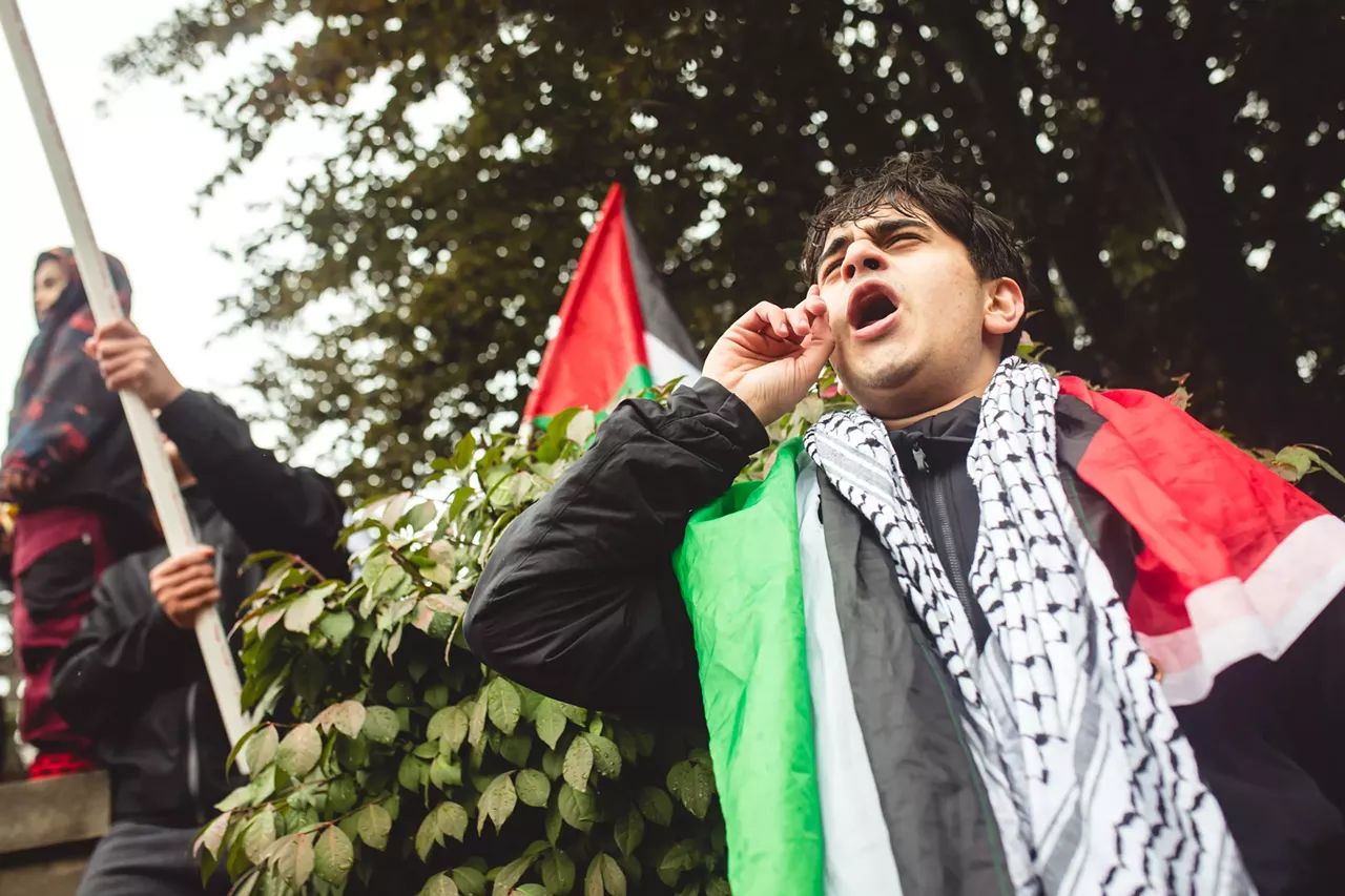 Image: Thousands show solidarity with Palestine at Dearborn rally