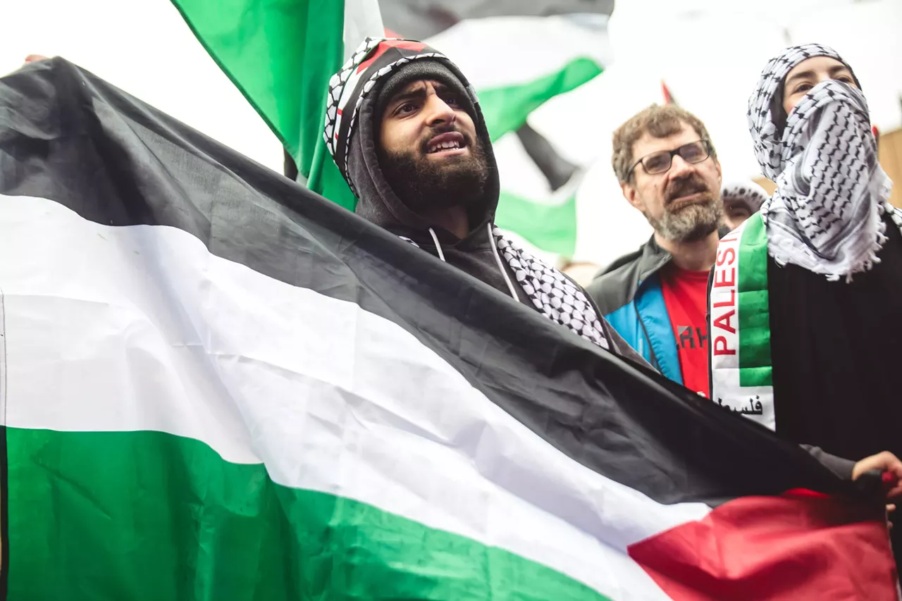 Image: Thousands show solidarity with Palestine at Dearborn rally