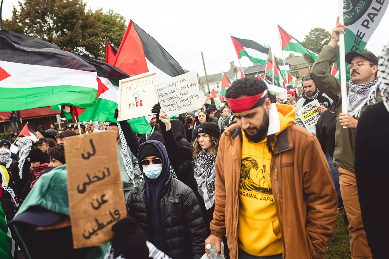 Image: Thousands show solidarity with Palestine at Dearborn rally