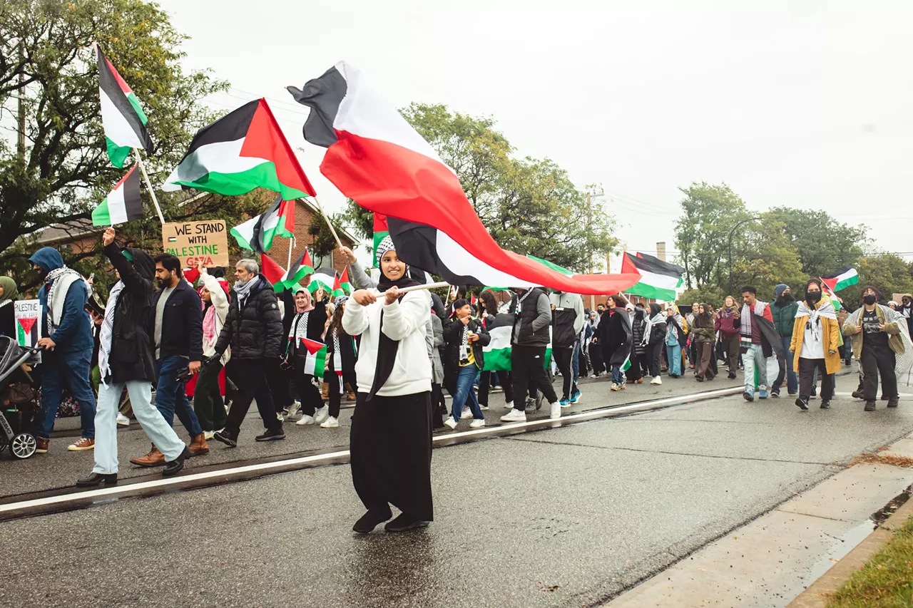 Image: Thousands show solidarity with Palestine at Dearborn rally