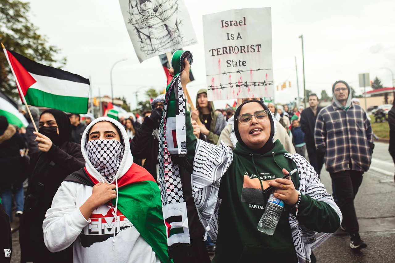 Thousands show solidarity with Palestine at Dearborn rally | Detroit ...