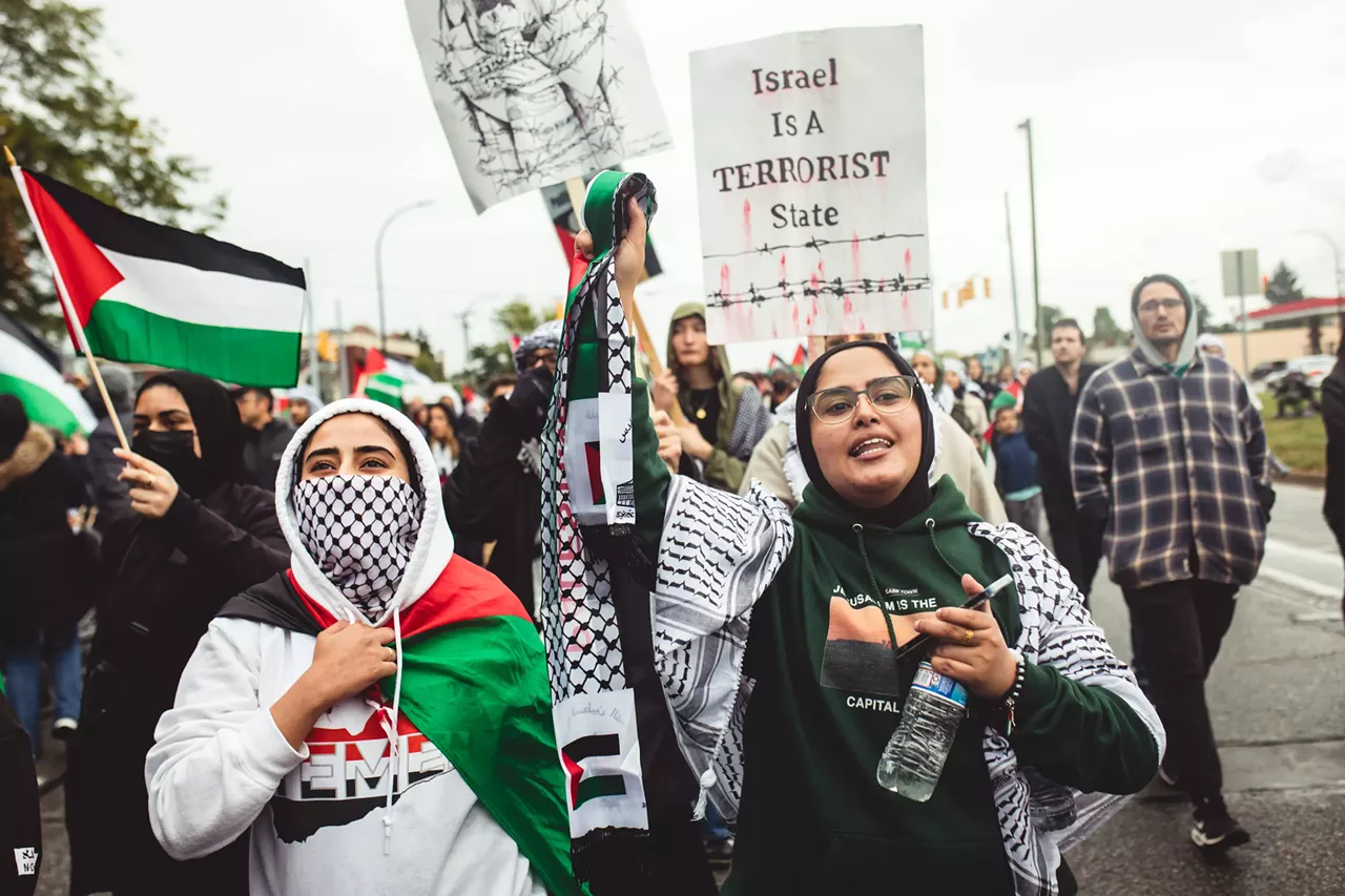 Image: Thousands show solidarity with Palestine at Dearborn rally