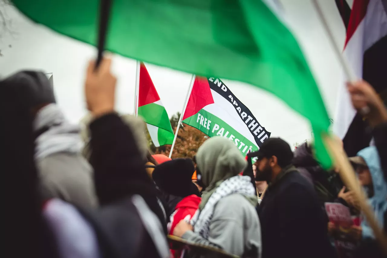 Image: Thousands show solidarity with Palestine at Dearborn rally