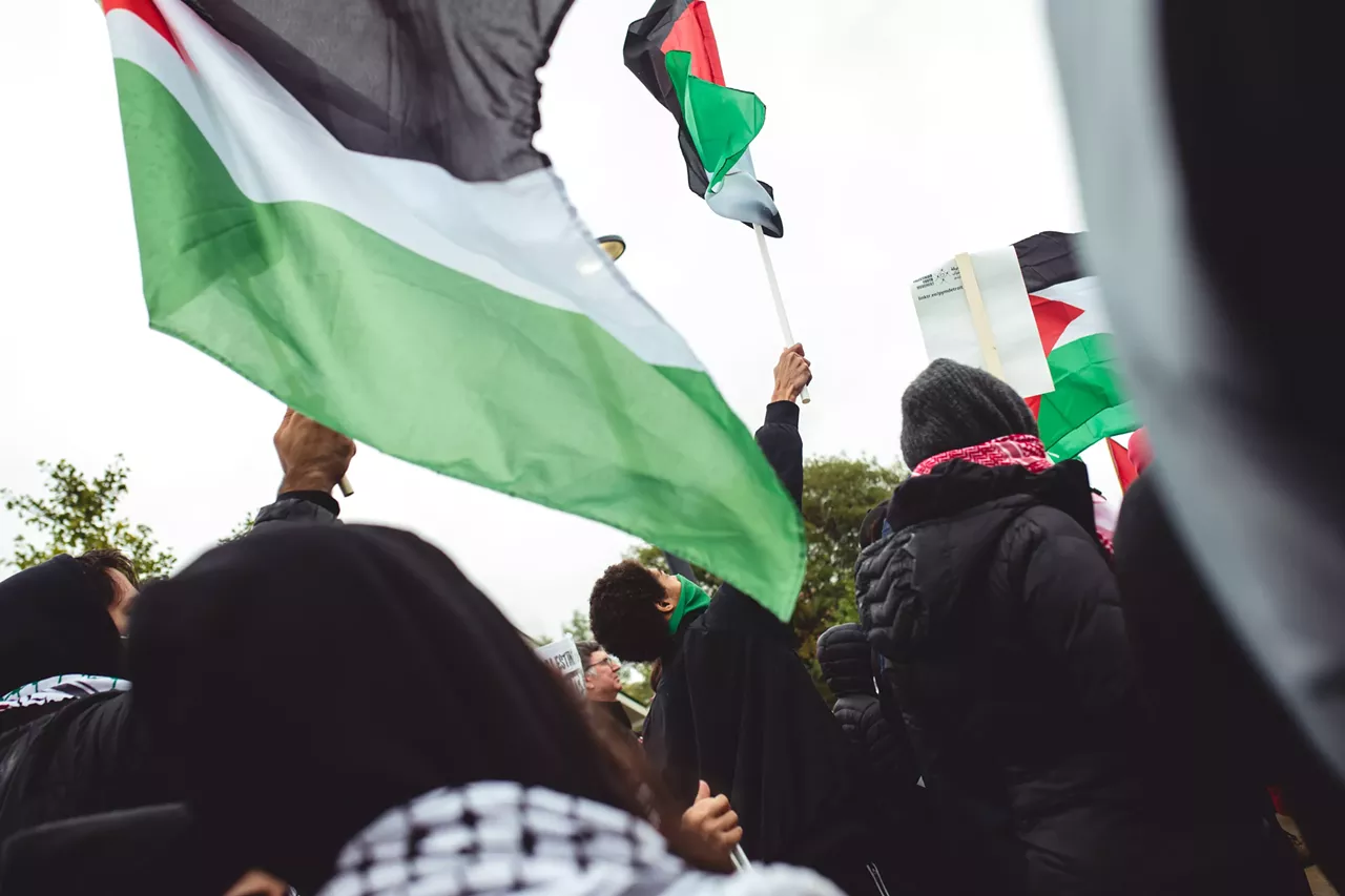 Image: Thousands show solidarity with Palestine at Dearborn rally