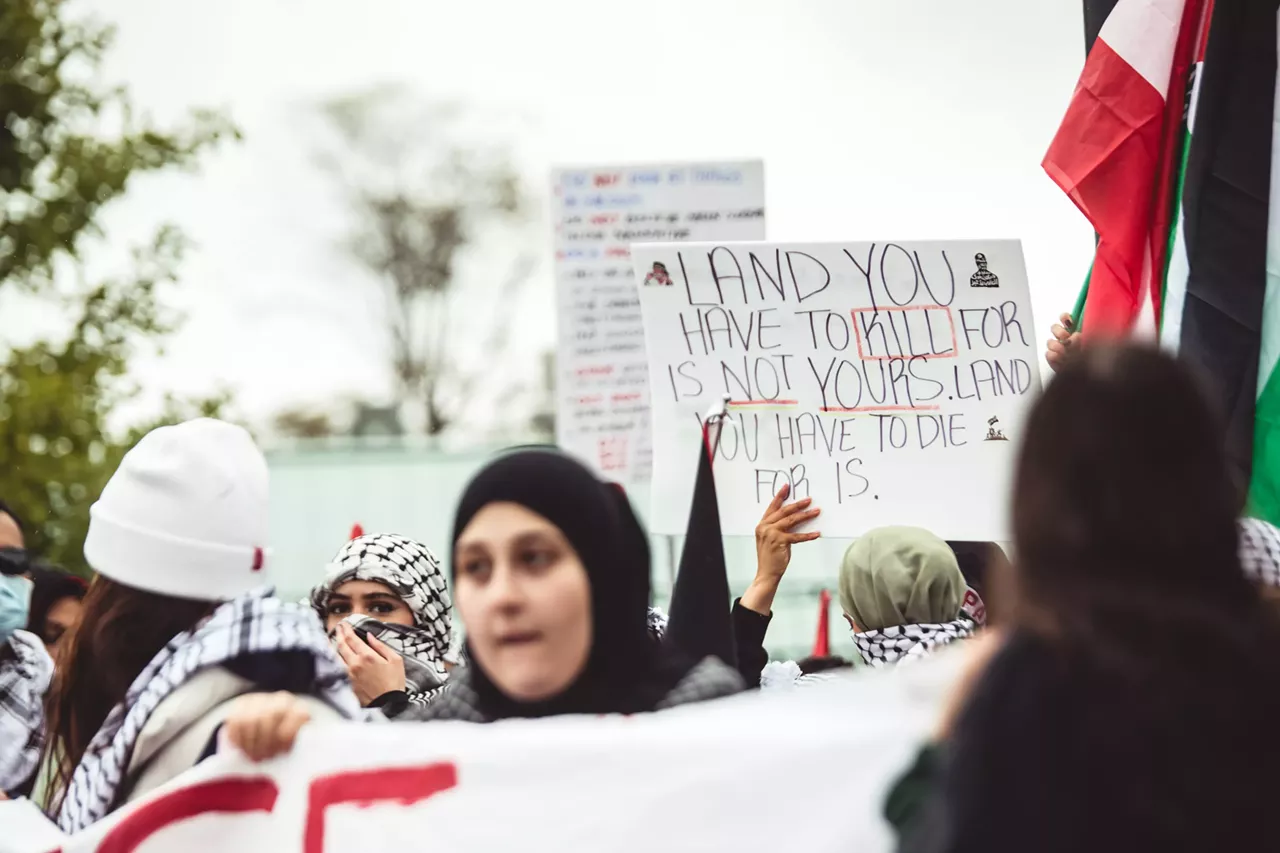 Image: Thousands show solidarity with Palestine at Dearborn rally