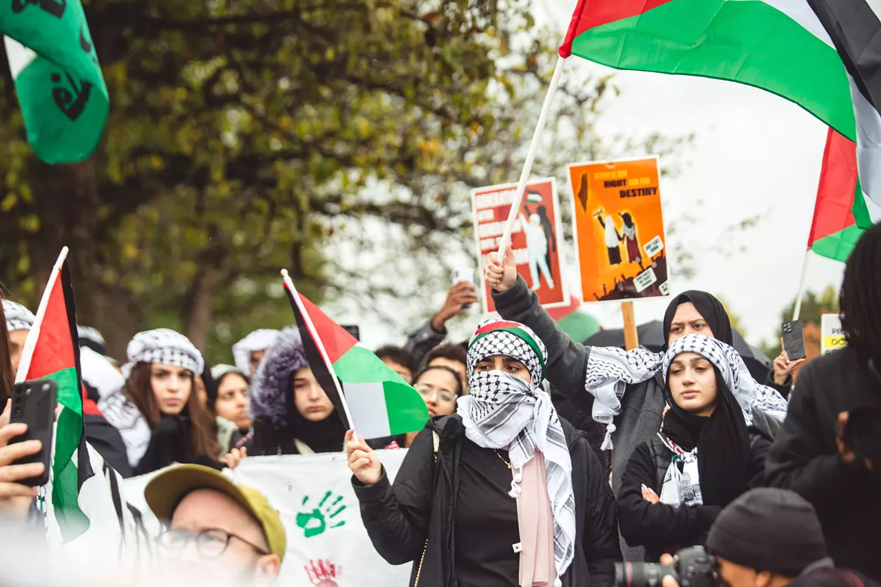 Image: Thousands show solidarity with Palestine at Dearborn rally