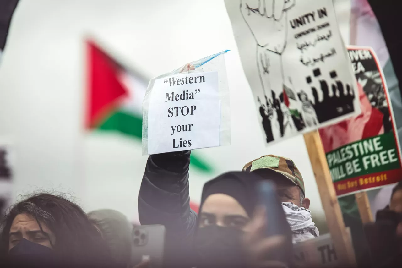 Image: Thousands show solidarity with Palestine at Dearborn rally