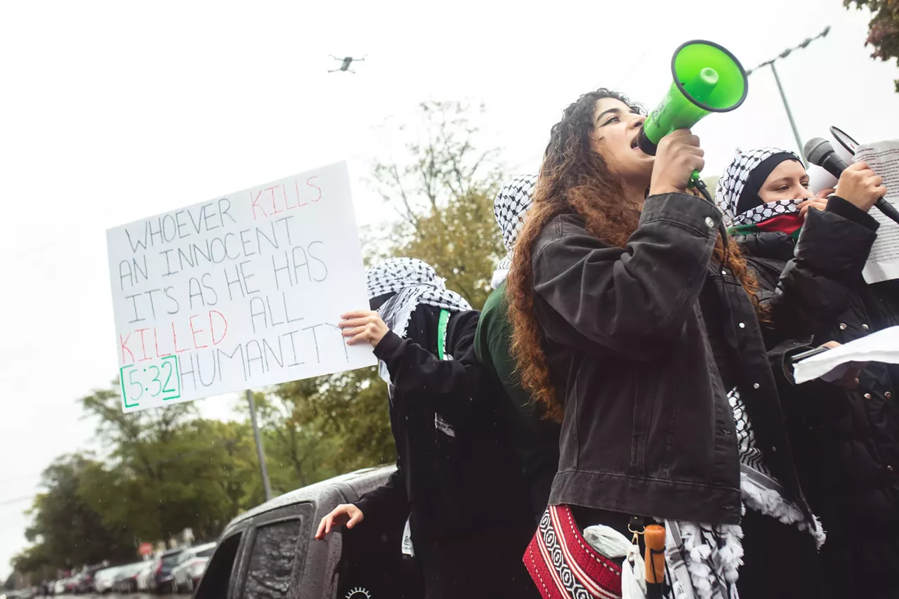 Image: Thousands show solidarity with Palestine at Dearborn rally