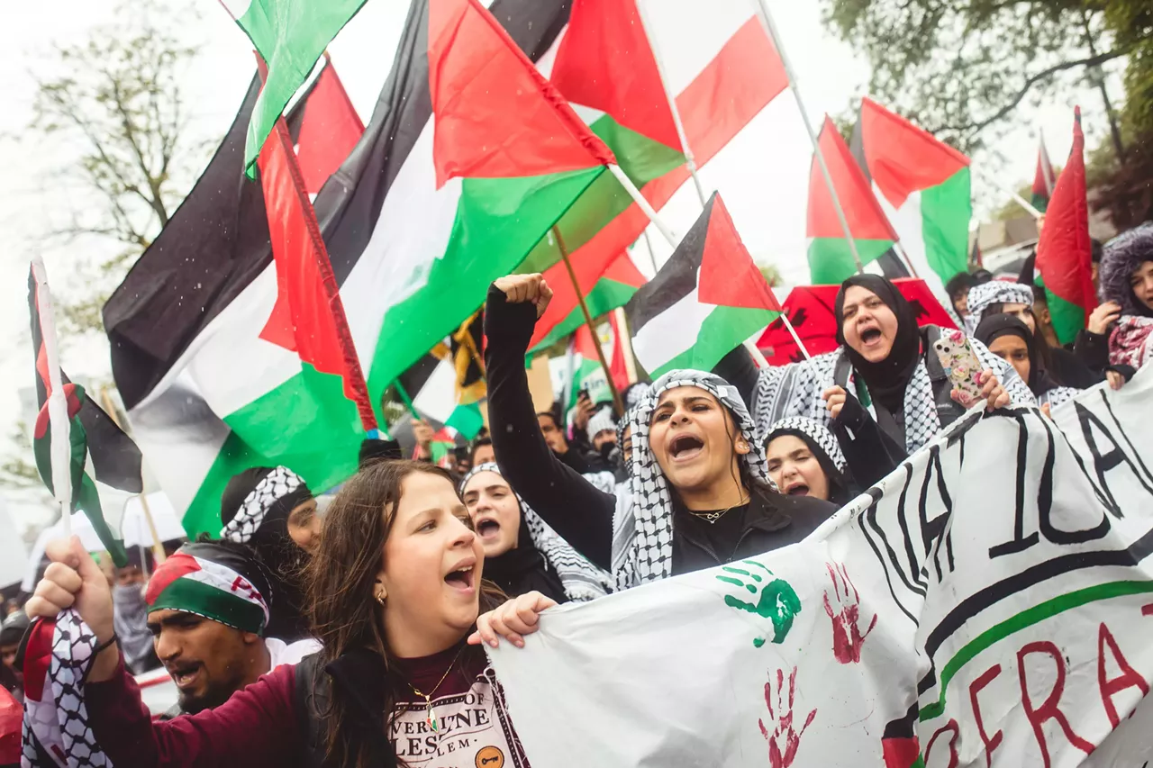 Image: Thousands show solidarity with Palestine at Dearborn rally